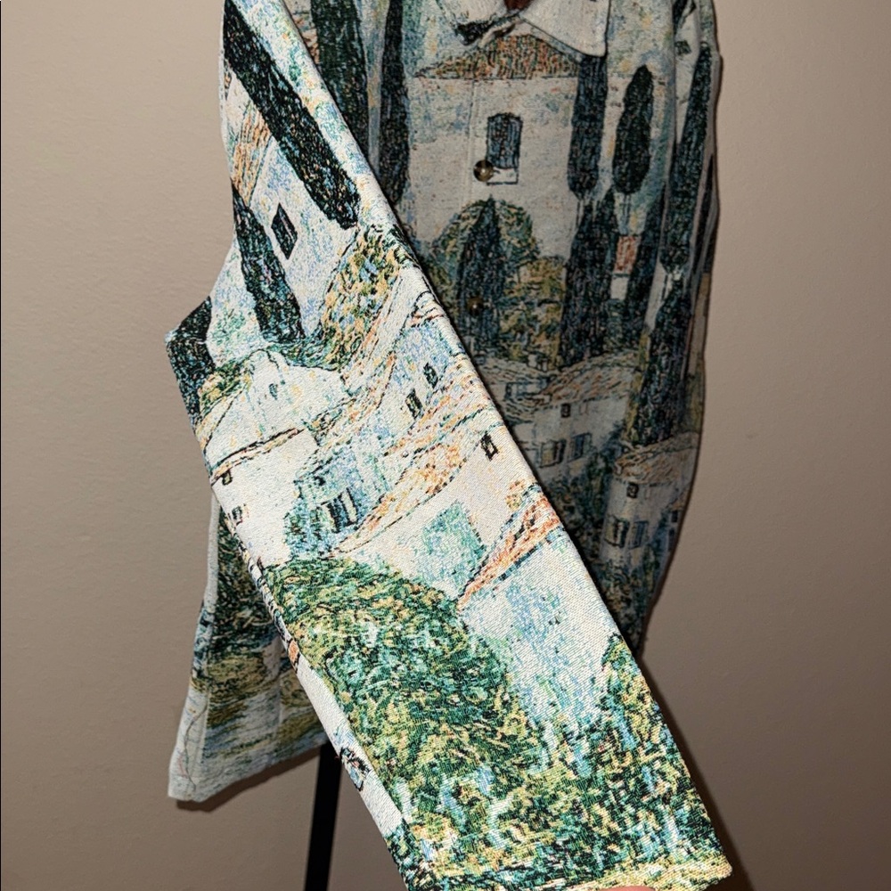 NWT Rebel Vengeance Kirche In Cassone Scenic Tapestry Statement Jacket Men’s M - Picture 4 of 9